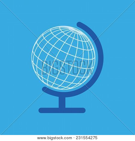 Globe Vector Icon. Parallels And Meridians. Vector Illustration