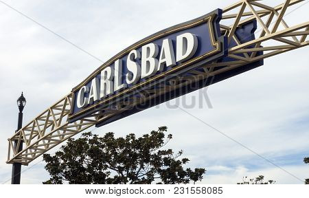 Carlsbad,ca - November 11,2016:entrance To The Carlsbad,california,united States.