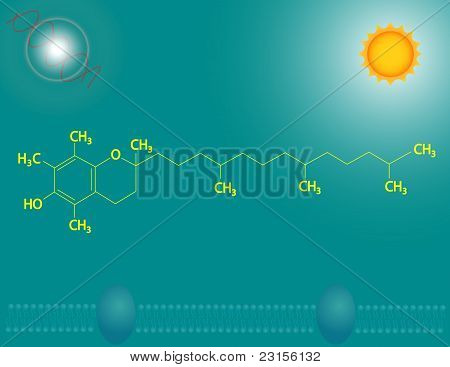 Estrutura da vitamina E (tocoferol)