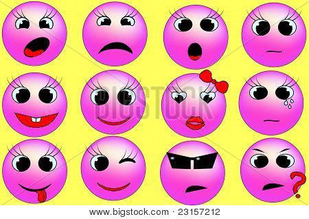 Pink Smileys