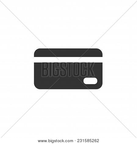 Credit Debit Card. Bank Account Sign. Vector Flat Icon Isolated On White.