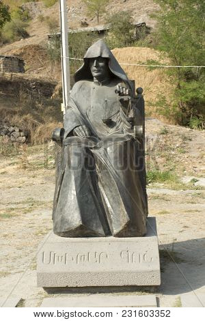 Armenia. The Monastery Complex Goshavank. Monument To The Founder Of The Monastery Mkhitar Gosh