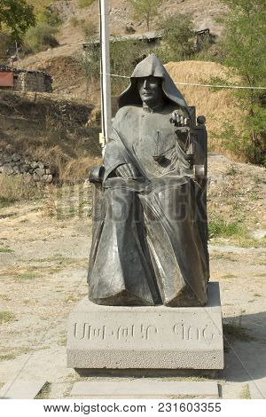 Armenia. The Monastery Complex Goshavank. Monument To The Founder Of The Monastery Mkhitar Gosh