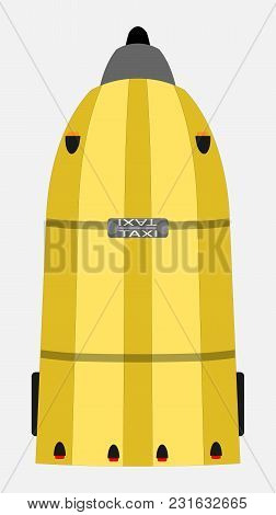 Top View Of Three Wheel Tuk Tuk Taxi Vector