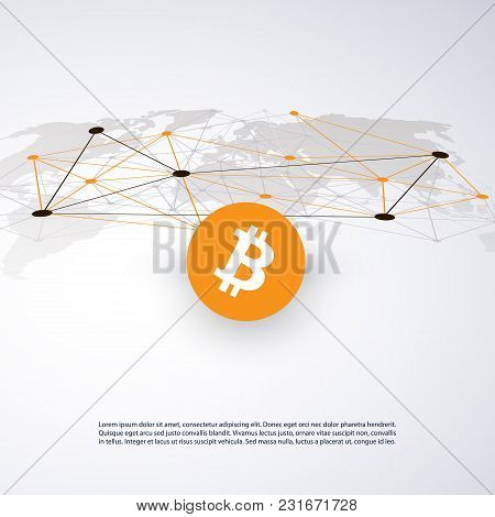 Networks - Business And Global Financial Connections, Cryptocurrency, Bitcoin Trading, Online Bankin