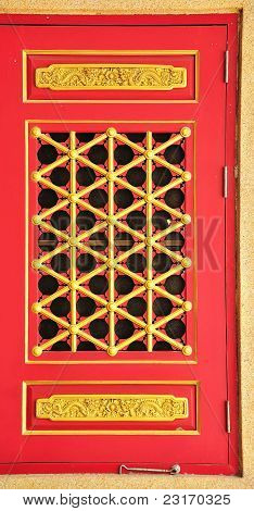 Czerwone okno Chainese stylu