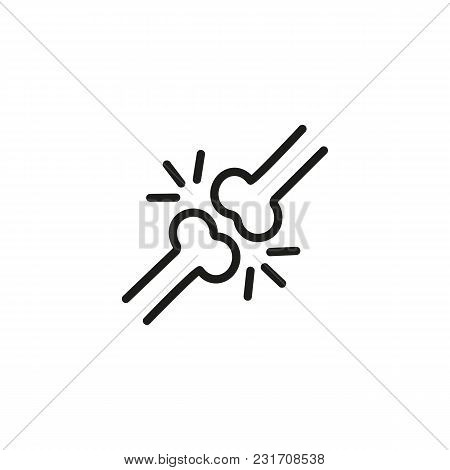 Icon Of Joint Pain. Bone, Injury, Illness. Arthritis Concept. Can Be Used For Topics Like Symptom, H