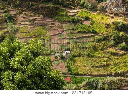 View To The South From The Pass Boca Da Encumeada In Madeira