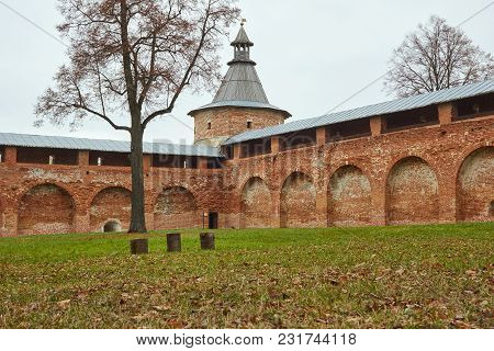 Protective Brick Wall Of The Kremlin