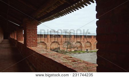 Protective Brick Wall Of The Kremlin