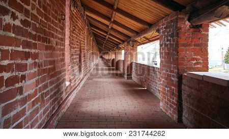 Protective Brick Wall Of The Kremlin