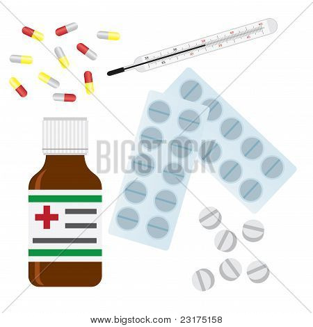 의료 Piils 및 정제입니다.