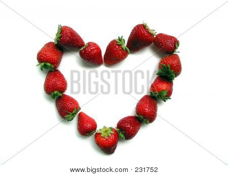 Corazón de fresa de San Valentín