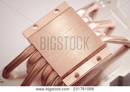 Concept Of Air Cooling Of The Central Processor Of A Computer Aluminum Radiator With Copper Heat Pip
