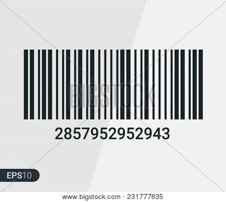 New Realistic Barcode. Barcode Template - Stock Vector Illustration Isolated On White Background Wit