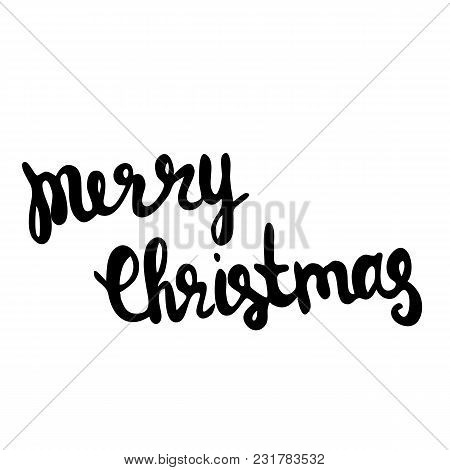 Merry Christmas Vector Text Calligraphy Lettering Pattern Card Design. Creative Typography For The H