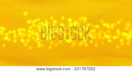 Glow Bokeh Spray Background. Abstract Colorful Horizontal Hero Header With Glitter Particles With De