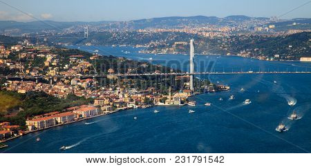 The Bosporus From The Air Istanbul Turkey