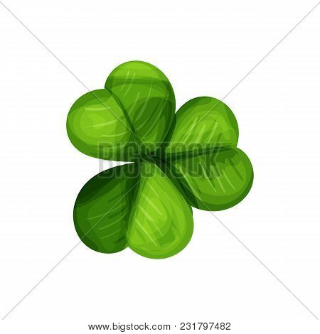 Clover Icon Top View Isolated On White Background