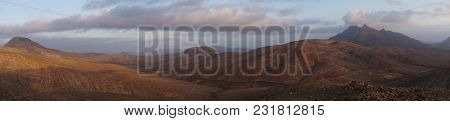 Viewpoint Montana Cardon - Colourful Landscape On The Canary Island Fuerteventura In Spain