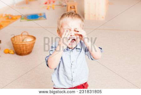 The Boy Is Crying Cause He Wants To His Mum