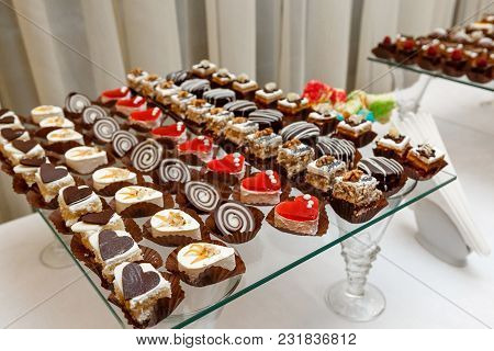 Sweet Buffet - Chocolate Cakes, Souffle And Swiss Rolls