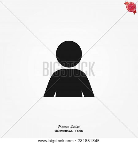 User Icon. Vector Symbol Isolated On White Background.