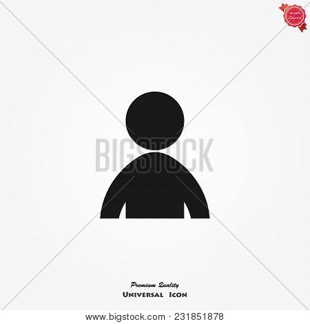 User Icon. Vector Symbol Isolated On White Background.