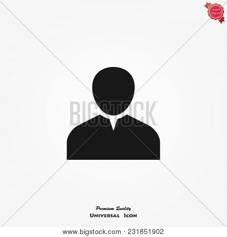 User Icon. Vector Symbol Isolated On White Background.