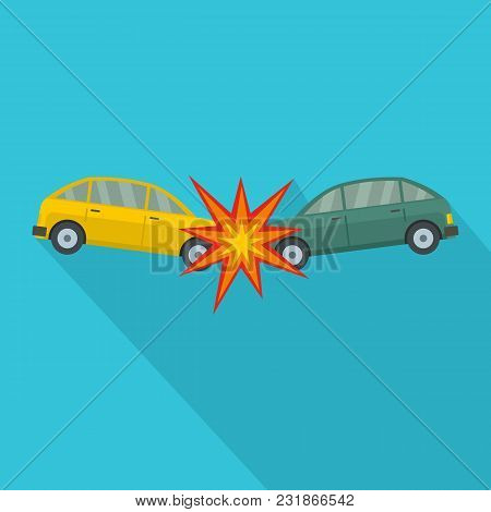 Head Collision Icon. Flat Illustration Of Head Collision Vector Icon For Web