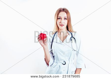 Emale Doctor On Duty Welcoming Patient At The Hospital, Friendly Professional, Healthcare