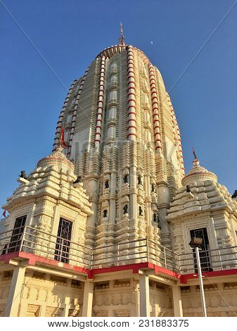 Temple Tower Of Jagannath Temple At Ranchi, Jharkhand, India Captured On 22nd December 2017 With Blu
