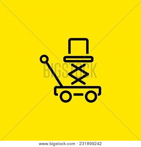 Icon Of Lifting Jack. Equipment, Maintenance, Loader. Service Concept. Can Be Used For Topics Like G