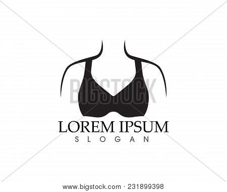 Set Of Different Push Up Bras Isolated Over