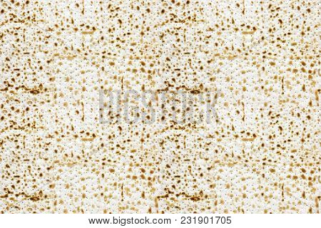 An Overhead Photo Of Matzah Or Matza. Seamless Pattern. Matzah For The Jewish Passover Holidays. Pla