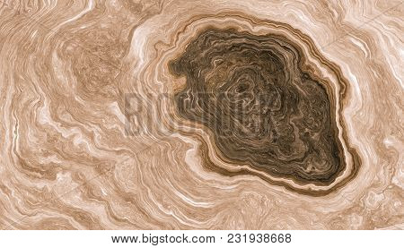 Texture Of Roots Of Tree With Wavy Lines And Age Rings. Abstract Background. 2d Illustration