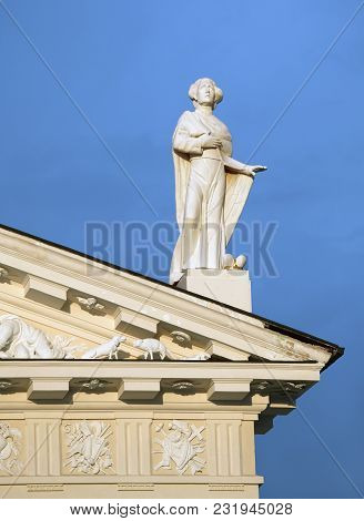 Statue Of St. Casimir On The Roof Of The Vilnius Cathedral Of St Stanislaus And St Ladislaus