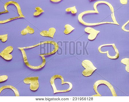 Many Beautiful Golden Hearts. Background, Background Image