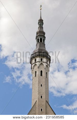 Spire Of Tallinn Town Hall, Estonia, View From Below