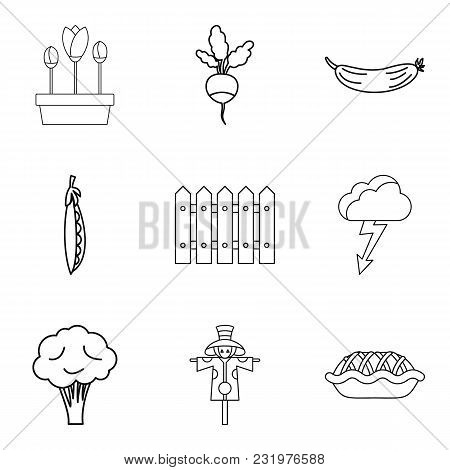 Cereal Icons Set. Outline Set Of 9 Cereal Vector Icons For Web Isolated On White Background