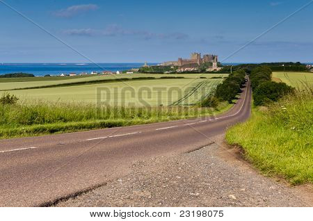 Camino al castillo de Bamburgh