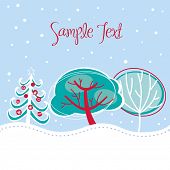 Christmas tree background, vector illustration