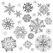 Christmas background made of Snowflakes