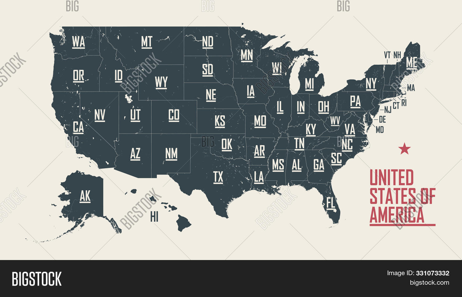 Map United States Image Photo Free Trial Bigstock 331073332