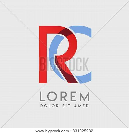 Rc Logo Letters With Blue And Red Gradation