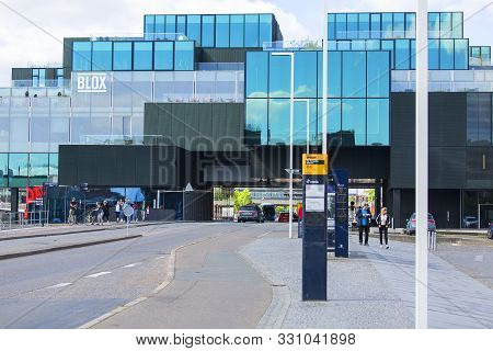 Copenhagen, Denmark - June 22, 2019: Blox, Modern Building On Christians Brygge, Danish Architecture