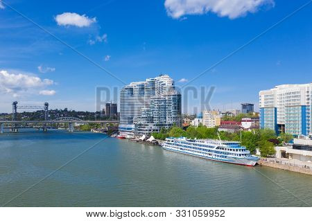 Aerial View Of Rostov-on-don And River Don. Russia