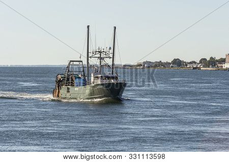 New Bedford, Massachusetts, Usa - September 27, 2019: Commercial Fishing Boat Gabby G, Hailing Port 