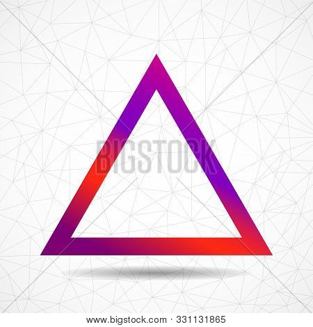 Colorful Abstract Triangle Logo Isolated On White Background. Vector Design Element