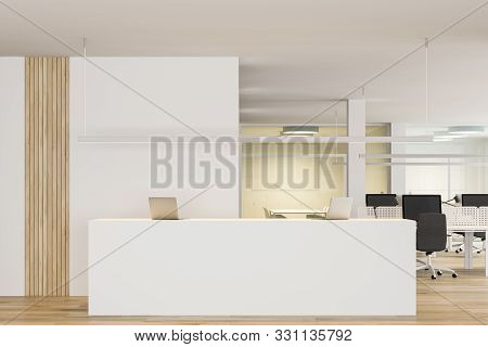 Reception Counter Close Up In Office